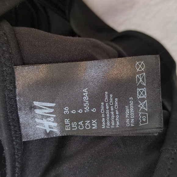 H&M Womens Black Strapless Strappy One Piece Swim Suit Size S - Picture 3 of 4
